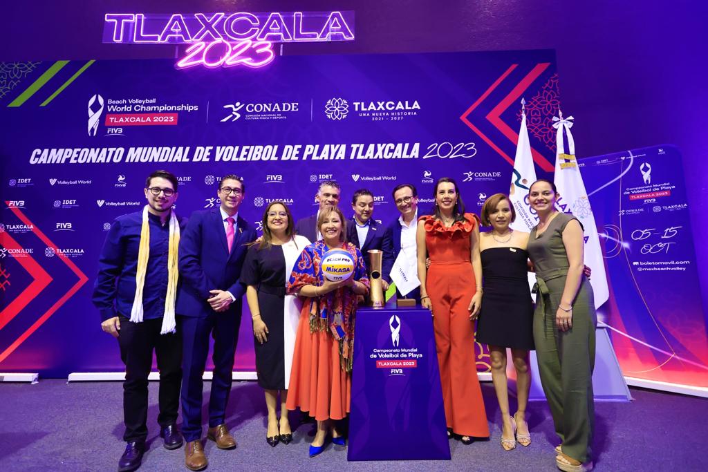 Lorena Cuéllar socializa Campeonato de Voleibol de Playa