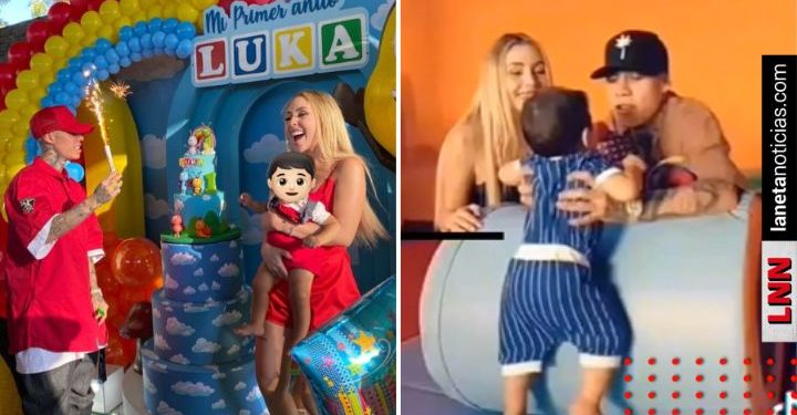Santa Fe Klan y Maya Nazor celebran cumpleaños de su hijo