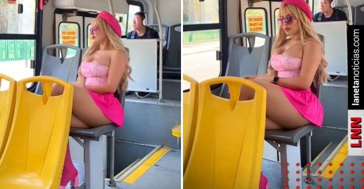 Joven se disfraza de Barbie y viaja en Metrobús (VIDEO)