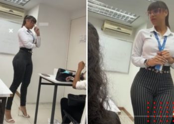 Graban a maestra de aviación en plena clase y se viraliza