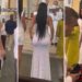 VIDEO: Mujer acude con vestido ajustado a bautizo de su hijo