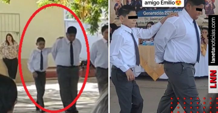 Niño ayuda a amigo invidente a bailar el vals (VIDEO)