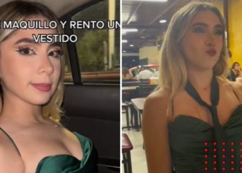 Joven se maquilla y renta vestido para celebrar aniversario