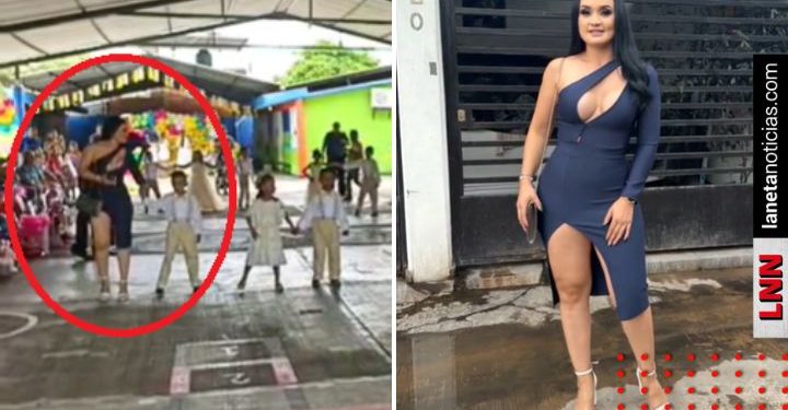 Mamá se roba el show en festival de fin de curso de hijo