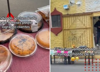 Mujer pone puesto de pasteles de Costco y vecino le copia