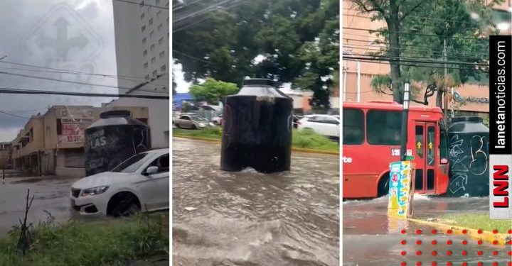 Tinaco circula en sentido contrario y choca contra autobús