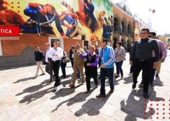 Lorena Cuéllar realiza trabajos de mejora de imagen urbana