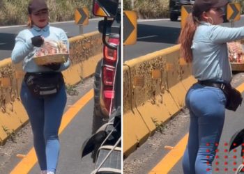 Vendedora de dulces en carretera conquista con su belleza