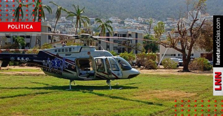 Gobierno de Lorena Cuéllar envía helicóptero a Guerrero