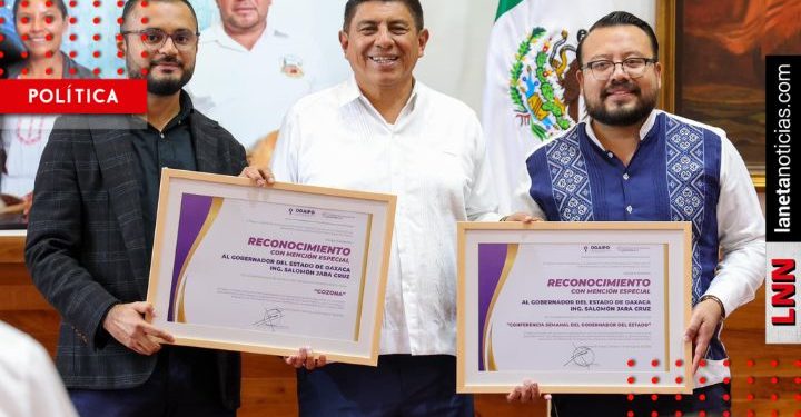 Reconocen a Salomón Jara por prácticas de transparencia