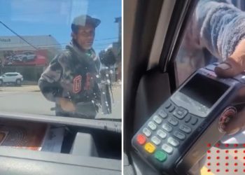 Limpiaparabrisas saca terminal y acepta pago con tarjeta