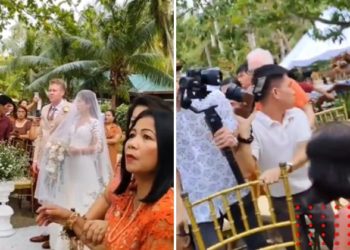 Captan momento en que terremoto interrumpe boda en Filipinas