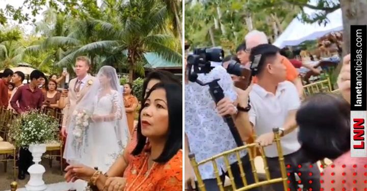 Captan momento en que terremoto interrumpe boda en Filipinas