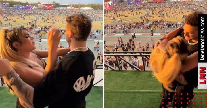 Wendy Guevara y Nicola Porcella se besan en pleno FlowFest