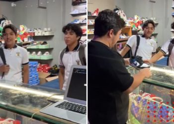 Joven apuesta que los tenis de su amigo son clones (VIDEO)