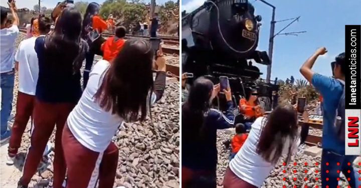 VIDEO FUERTE: Mujer muere al tomarse una selfie con histórica locomotora en Hidalgo