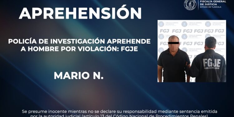 Policía de investigación aprehende a hombre por violación: FGJE