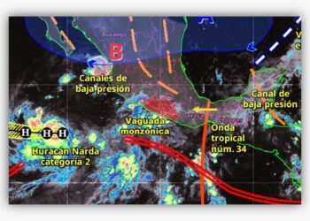 La SGIRPCGRO prevé lluvias por la tarde noche de este miércoles por el paso de la Onda Tropical Número 34