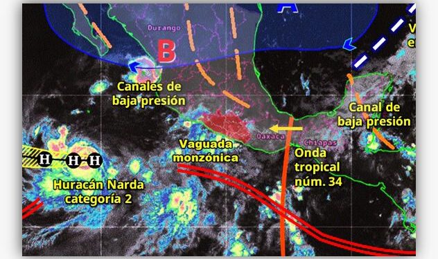 La SGIRPCGRO prevé lluvias por la tarde noche de este miércoles por el paso de la Onda Tropical Número 34