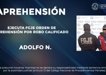 Ejecuta FGJE orden de aprehensión por robo calificado