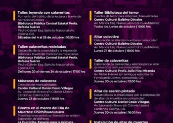 Cultura Colima presenta cartelera especial de actividades por el Día de Muertos
