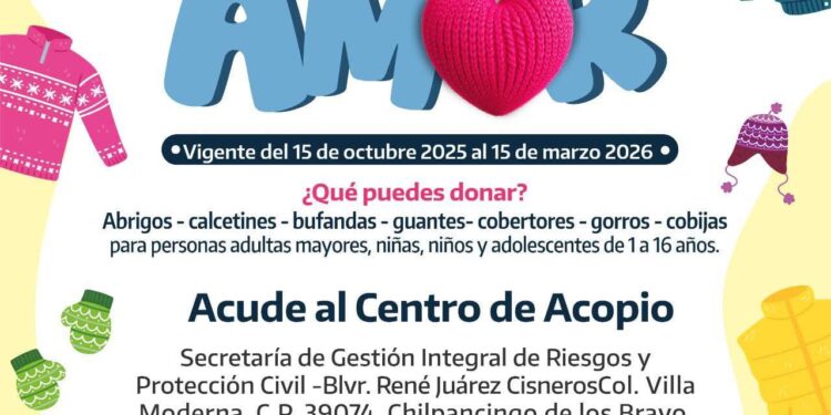 Invitan a la población a donar ropa de invierno para comunidades afectadas por el frío en Guerrero