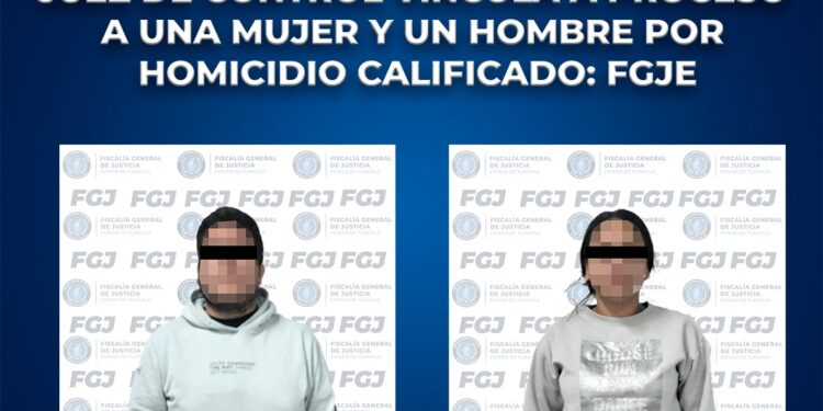 Juez de control vincula a proceso a una mujer y un hombre por homicidio calificado: FGJE