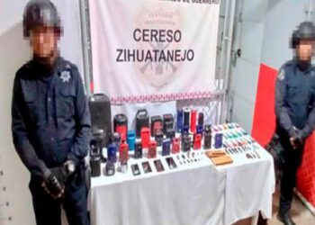 Realiza la Policía Estatal, Ejército Mexicano y GN requisa en el CERESO del municipio de Zihuatanejo; se aseguran objetos prohibidos