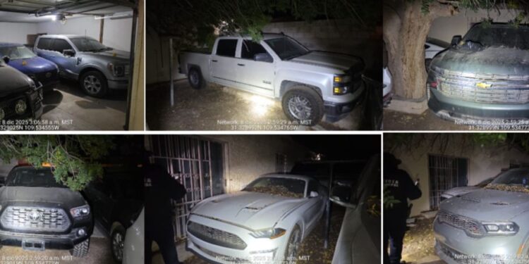 El gobernador Alfonso Durazo asesta golpe contundente a la delincuencia en Agua Prieta con aseguramiento de vehículos robados y blindados