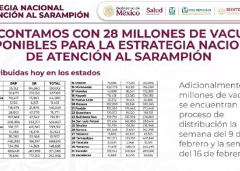 Participa Lorena Cuéllar en reunión con la presidenta de México, Claudia Sheinbaum, para reforzar estrategia contra sarampión