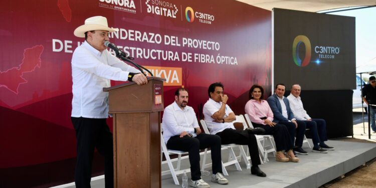 Alfonso Durazo arranca obra de conectividad digital binacional con inversión de mil 250 millones