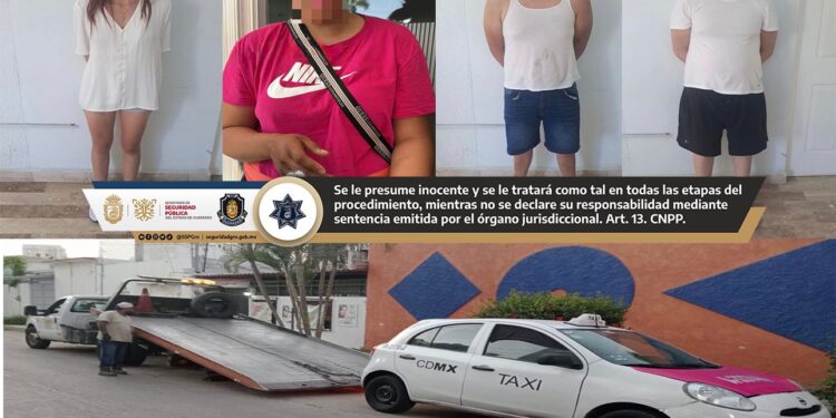 Detiene Policía Estatal a cuatro personas por su probable participación en fraude con tarjetas bancarias en Acapulco