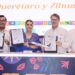 Firma Evelyn Salgado convenio con la empresa Volaris para poner en funcionamiento dos rutas aéreas