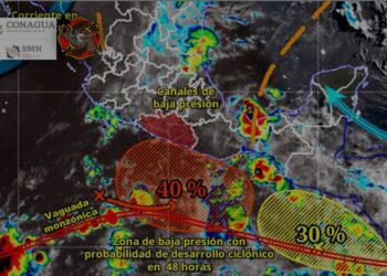 Bajo vigilancia dos zonas de baja presión; la SGIRPCGRO llama a mantenerse informados