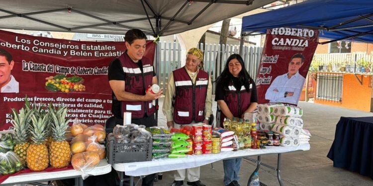 La “Canasta del Campo” acerca alimentos hasta 40% más económicos a familias de Cuajimalpa: Roberto Candia y Belén Enzástigue