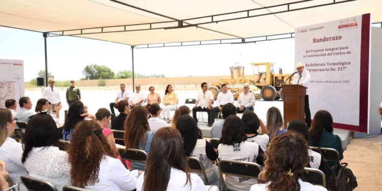 Más oportunidades educativas para jóvenes: Durazo y Sheinbaum construyen nuevo bachillerato en Hermosillo