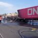 Sofocan incendio de tractocamión en autopista Colima-Manzanillo; no hay lesionados