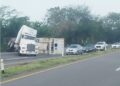 Alerta UEPC Colima sobre accidente en autopista Colima-Guadalajara; vialidad parcialmente obstruida en Cuauhtémoc