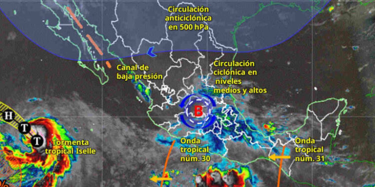 México tendrá un lunes de lluvias y temperaturas superiores a 45 °C