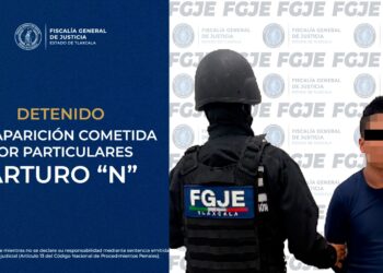 Como resultado de la colaboración entre las fiscalías de Puebla y Tlaxcala, se aprehende a hombre por desaparición cometida por particulares