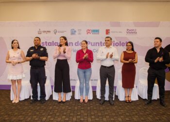 Indira Vizcaíno inauguró el séptimo Punto Violeta en Colima para atender a mujeres víctimas de violencia; funcionará 24/7