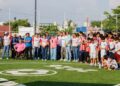 Gobernadora de Colima entregó nueva cancha de futbol 5 en la colonia La Reserva de La Villa