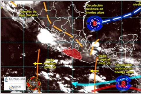 Canal de Baja Presión generará lluvias en regiones de Guerrero: SGIRPCGRO