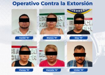 FGEGuerrero detiene a seis presuntos integrantes de “Los Tlacos” vinculados con actividades de #extorsión en Chilpancingo