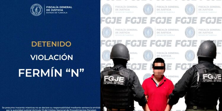 Policía de Investigación aprehende a hombre por violación en agravio de una adolescente: FGJE