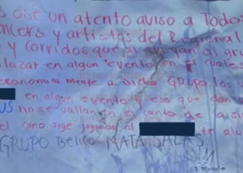 Narcomanta en Hermosillo amenaza a artistas del regional mexicano; aparece Natanael Cano