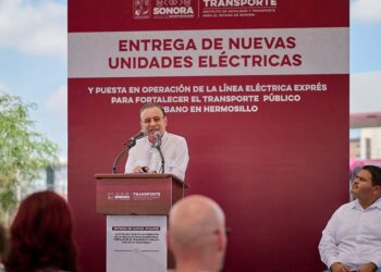 Gobernador Durazo moderniza transporte público de Hermosillo con nuevas unidades eléctricas