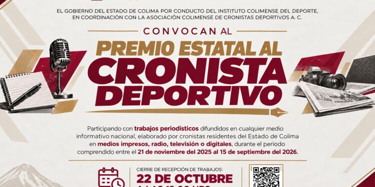Incode convoca al Premio Estatal al Cronista Deportivo 2026