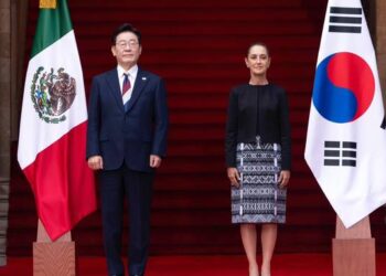 La Presidenta Claudia Sheinbaum recibe en Palacio Nacional a su homólogo de la República de Corea, Lee Jae-myung
