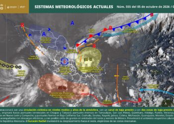 Lluvias torrenciales azotan Tabasco y Chiapas; frente frío 1 mantiene en alerta al sureste